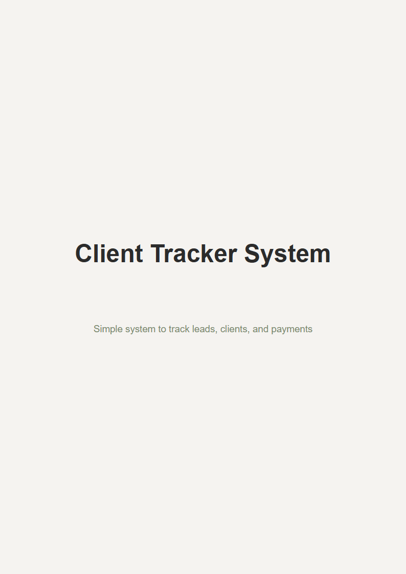 Client Control System cover